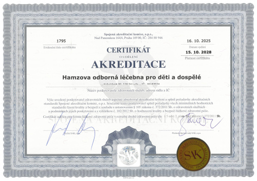 Certifikát SAK