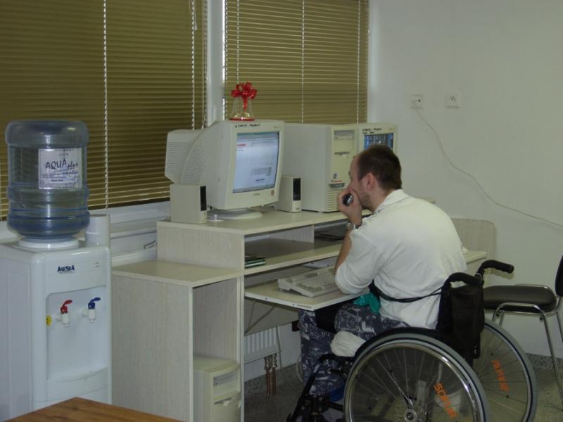 Společenská místnost spinální rehabilitační jednotky